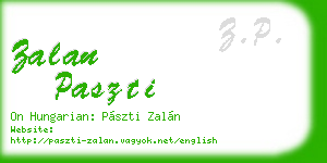 zalan paszti business card
